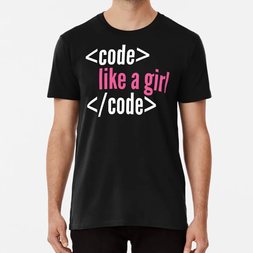Code Like A Girl Programming T Shirt Coding Codegirl Programmer Code ...