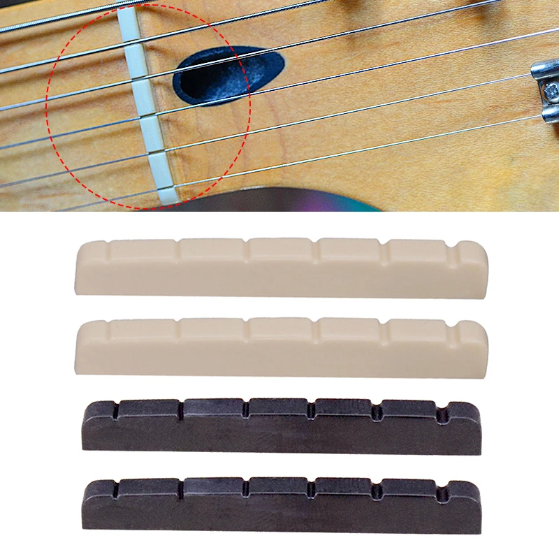 2pcs 6 String Electric Guitar Nut Saddle Bone Bridge Nut for Acoustic Folk Guitar Replacement Spare Part Guitar Accessories