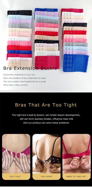 5Pcs 2-4Hook Back Bra Extender Clip Belt Extension Bra Strapless Extensions  Women's Underwear Expander Bra Hook Botton Intimates