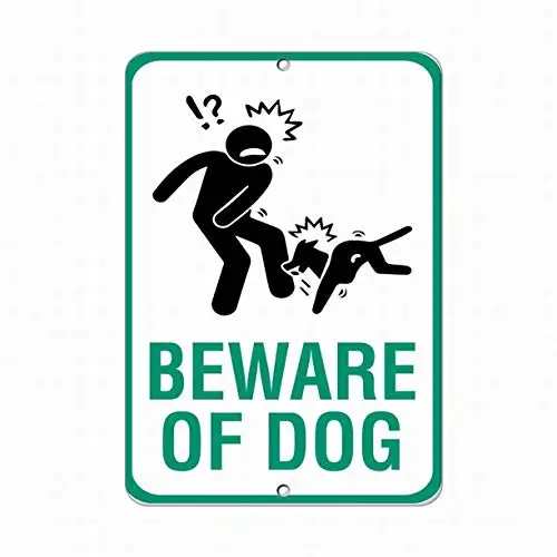 

Warning Sign 12x16 Tin Metal Signs Beware of Dog Pet Animal Sign