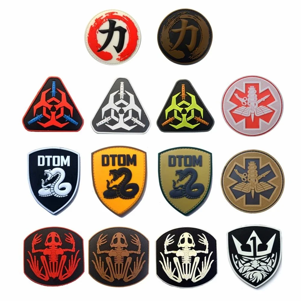 

Power DTOM Frog Tyrant PVC Patch Armband Badge Military Decorative Sewing Applique Embellishment Tactical Patches