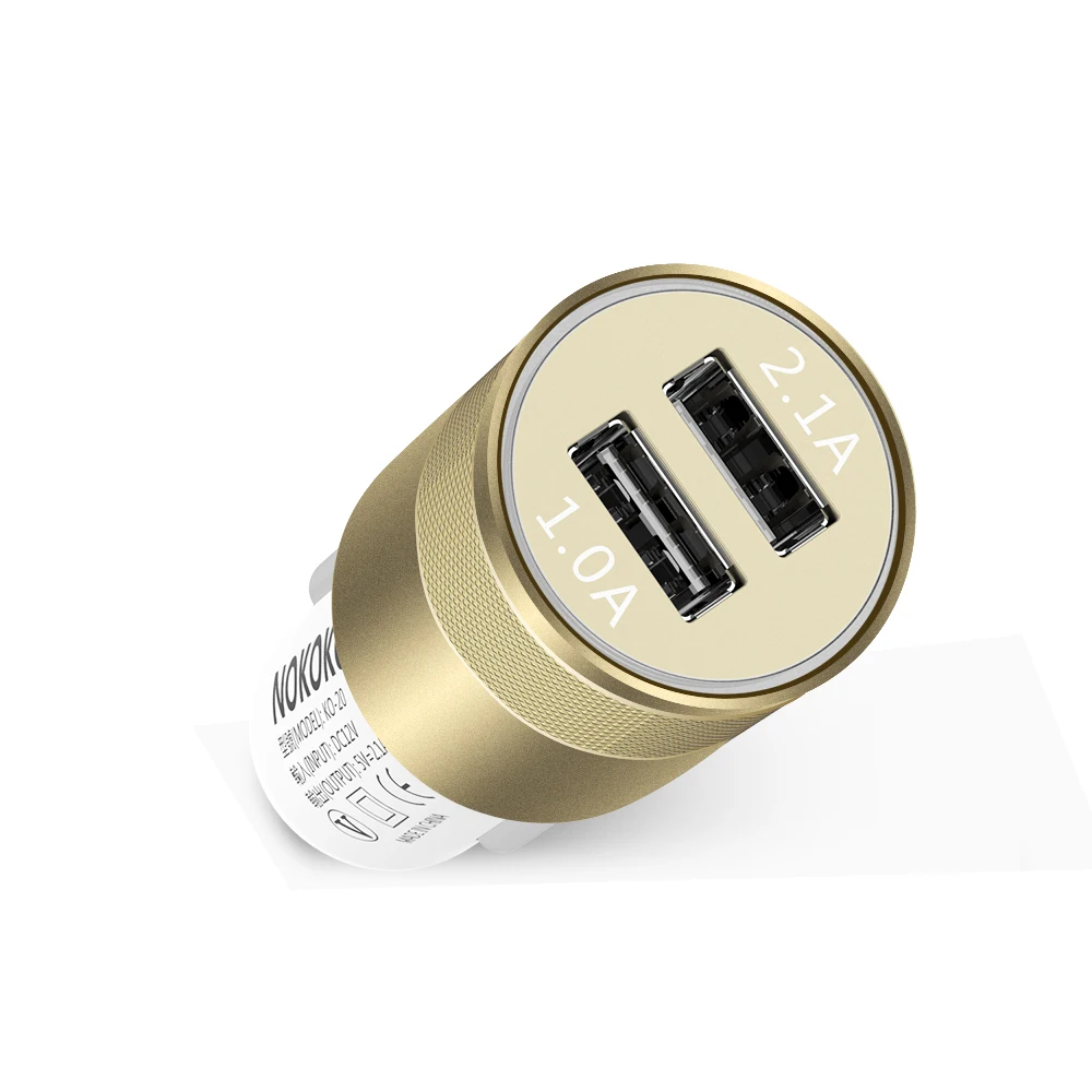 Универсальное автомобильное зарядное устройство USB 12 В алюминиевый адаптер с