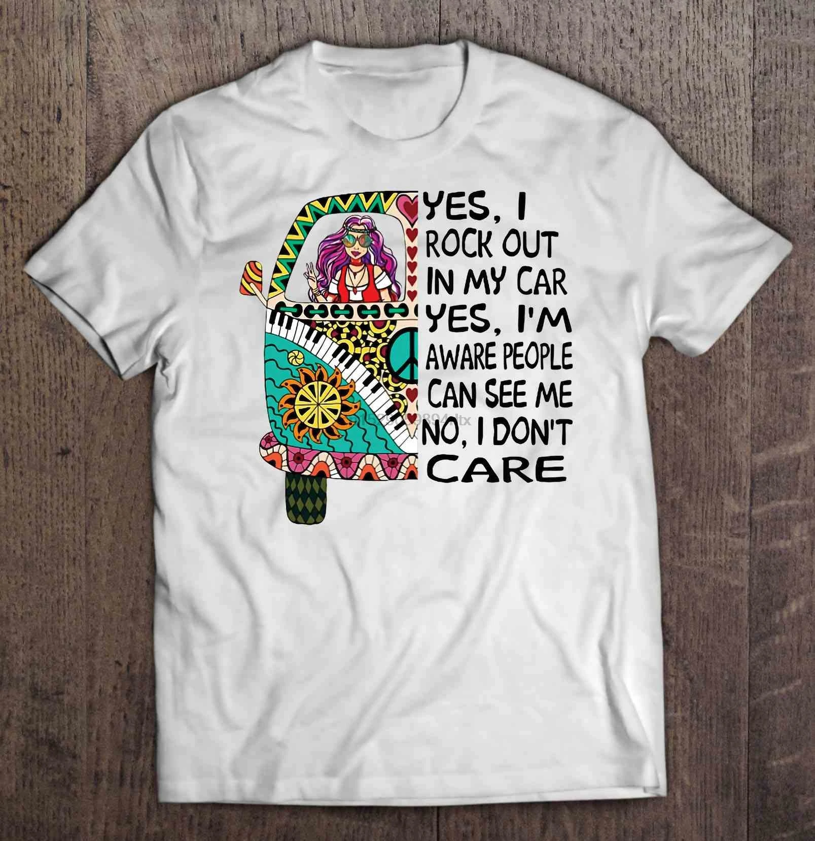 Мужская футболка Yes I Rock Out In My Car да я знаю что люди могут видеть меня нет не заботит