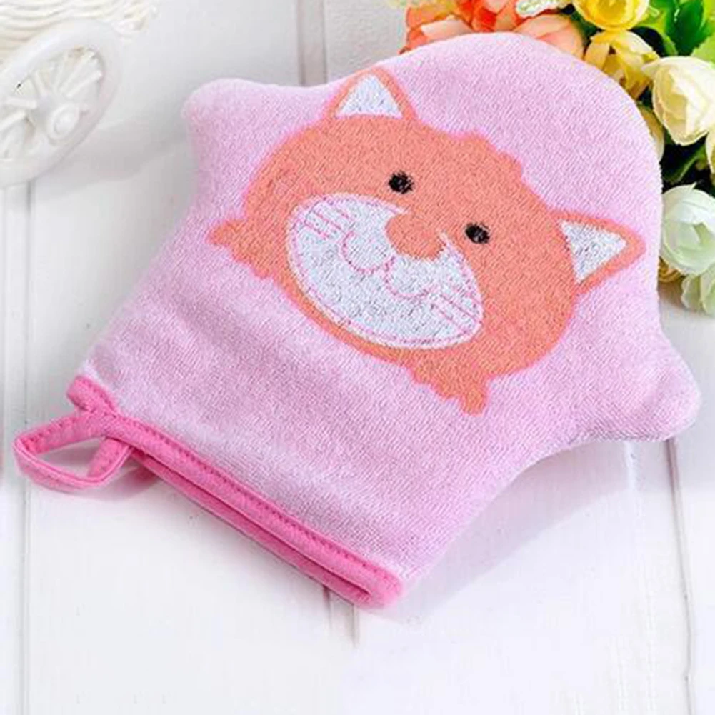 Soft Children Bath Towels Brushes Baby Animal Cartoon Shape Bath Gloves Towel for Children's Clean Wash Massage Shower baby bath gloves baby shower towels