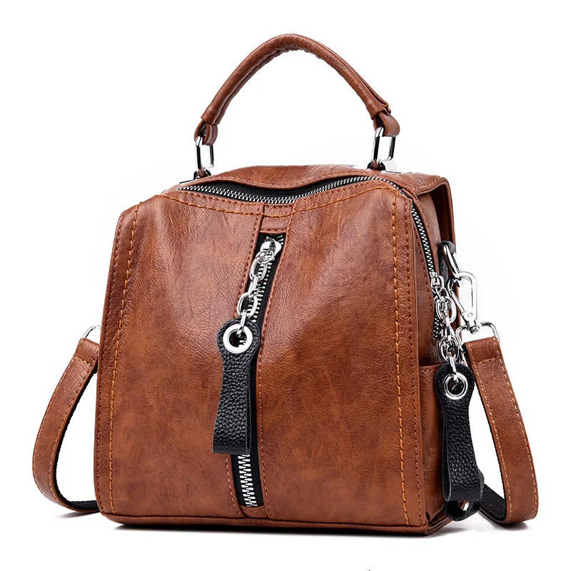 Sisjuly, роскошные женские сумки из коровьей кожи, дизайнерская модная сумка через плечо для женщин, многофункциональная сумка, большая сумка-тоут - Цвет: Brown