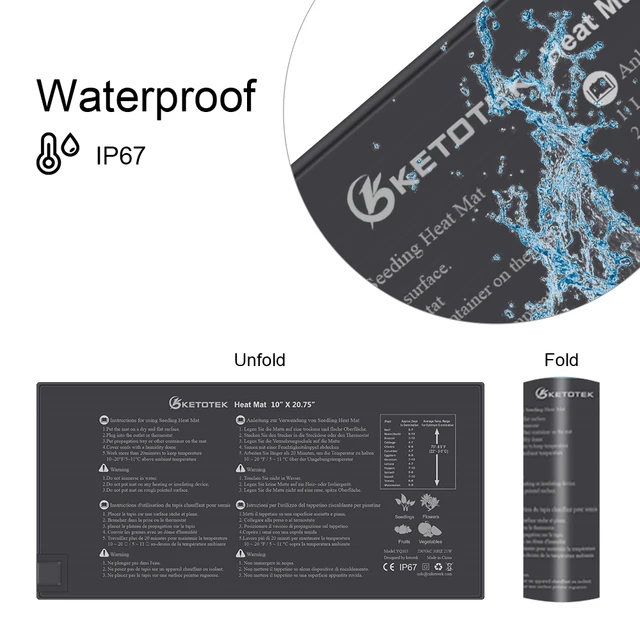 Eu Egyesült Királyság Usa Dugó Palánták Fűtés Szőnyeg Vízálló Meleg Párnák Növényi Vetőmag Csírázási Szaporodás Klónindító Pad - Image 4