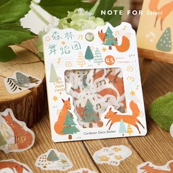 45pcs/1lot Rabbit Bear Fox Stickers Crafts Scrapbooking Stickers Book Student Label Decorative Sticker Cute Stationery 793