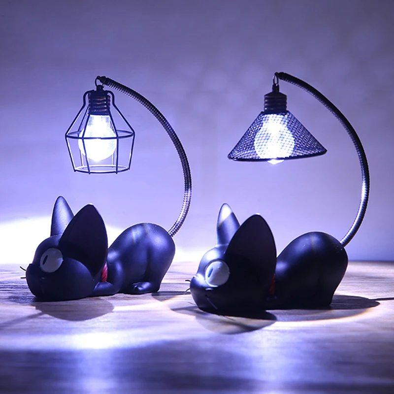

LED Night Lamp Resin Cat Animal Lights Home Decoration Kitty Table Lamp For Children Cartoon Bedsiade Gifts Indoor Lighting