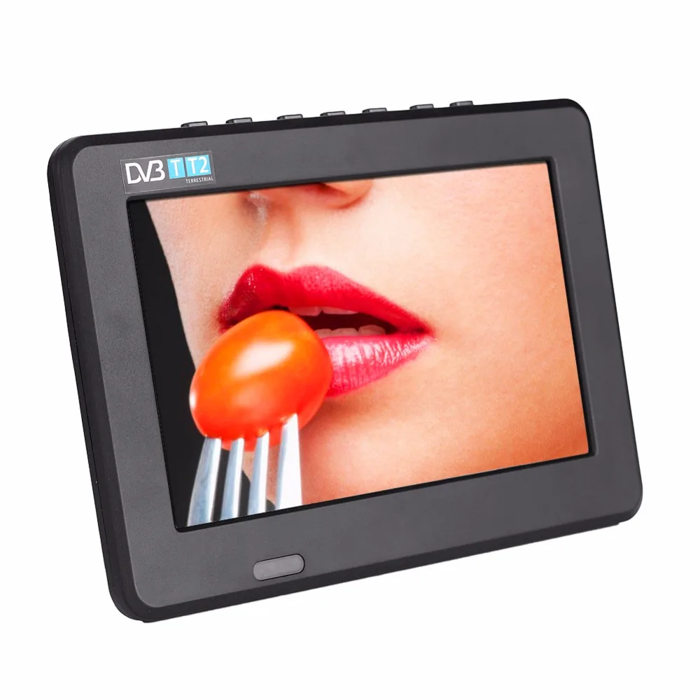  Spina di ue Portatile Digitale Hd Led Tv 800X480 7 Pollici Auto Ricevitore Tv Dvbt2 Tv di Sostegno 