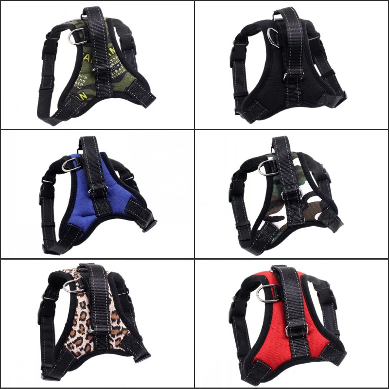 

Pet chest strap Nylon Heavy Duty Pet Harness Collar Large and Medium Small Dog Vest Strap Traction Rope Set