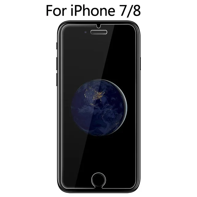 2 шт. пленка, закаленное стекло, защита экрана, защита en Verre trempe ecran для iphone 6, iphone 6 S, 6 S, 7, 8 Plus, 11 Pro, XS Max, X, XR - Цвет: For iPhone 7 8
