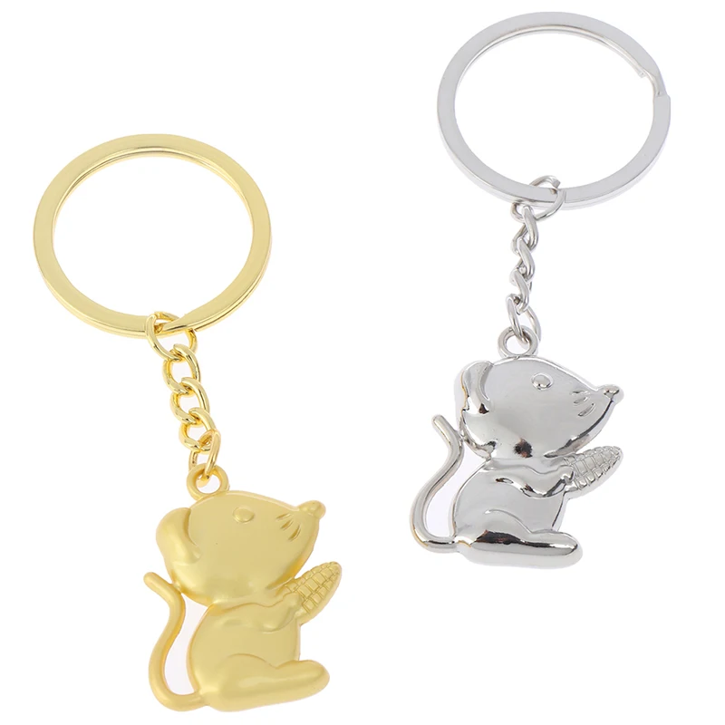 New Chunky Mouse Keychain Fashion Trinket Animal Car Bag Pendant Key Chain Personalized Keyring for Women Gift