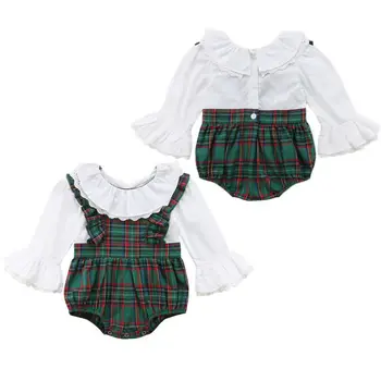 

UK Newborn Baby Girl Lace Bell Sleeve Romper Bodysuit Jumpsuit Outfits Clothes