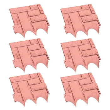 

6pcs Household Decoration Stone Brick Easy Assembly Outdoor Courtyard Garden Fence Patio Vegetables Miniature Kindergarten