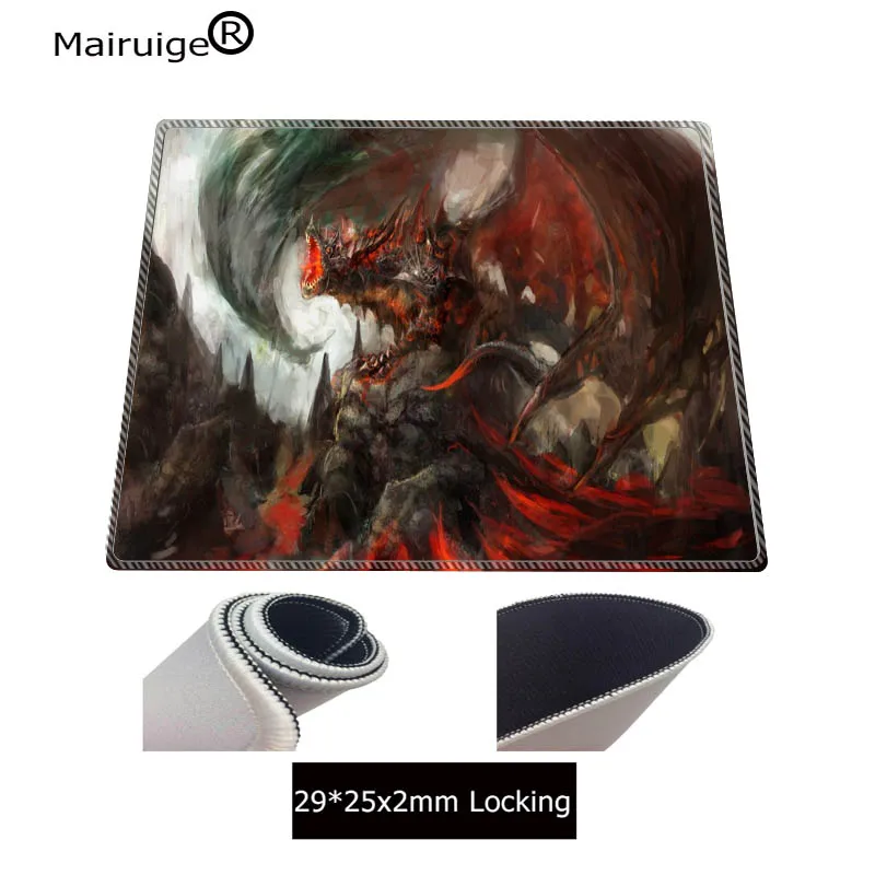  Free Shipping Red Dragon Lock Edge Mouse Pad Game Large Mousepad Notbook Keyboard Computer Mouse Ma