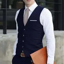 

Men Waistcoat Cool Single-breasted Business Formal Spring Vest for Dating Autumn Waistcoat Spring Waistcoat
