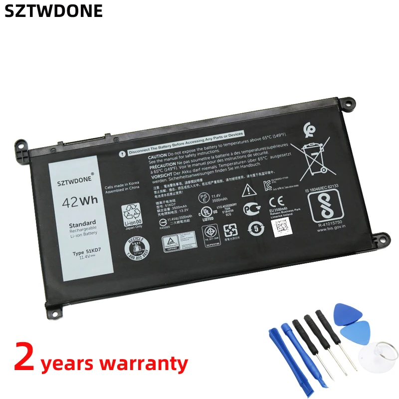 Sztwdone 51kd7 Laptop Battery For Dell Chromebook 11 3180 31 P26t Fy8xm Y07hk 11 4v 42wh Laptop Batteries Aliexpress