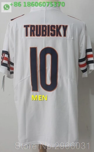 For men А+++ Качественная мужская футболка для взрослых 54 brian urlacher 10 mitchell trubisky 34 Walter Payton Bears - Цвет: For men