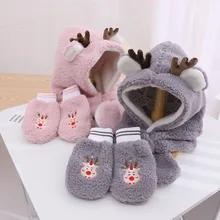 Cartoon Print children's Winter Baby Clothes Keep Warm Scarf Kid Pattern Baby Scarf Neck With Thicken Warmer Kids Winter Scarf