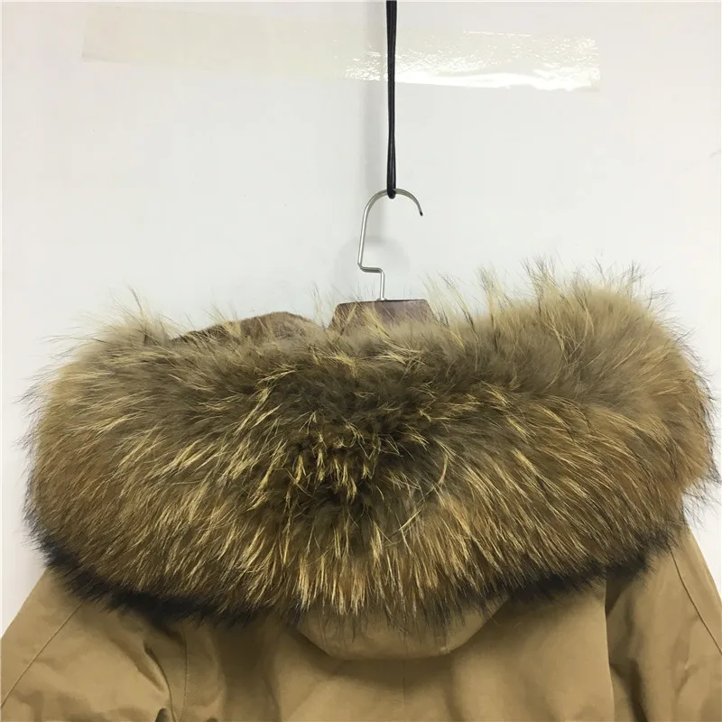 Camel длинное женское пальто с воротником из натурального меха енота, Модное теплое пальто из искусственного меха, размер плюс, Регулируемая Талия