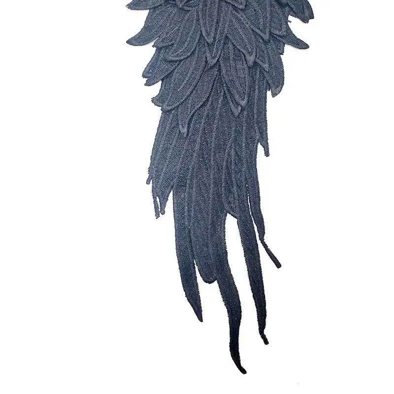 Sewing Patches 2PCS Wings Motif Embroidery Badge 3D Lace Applique Cloth Patches
