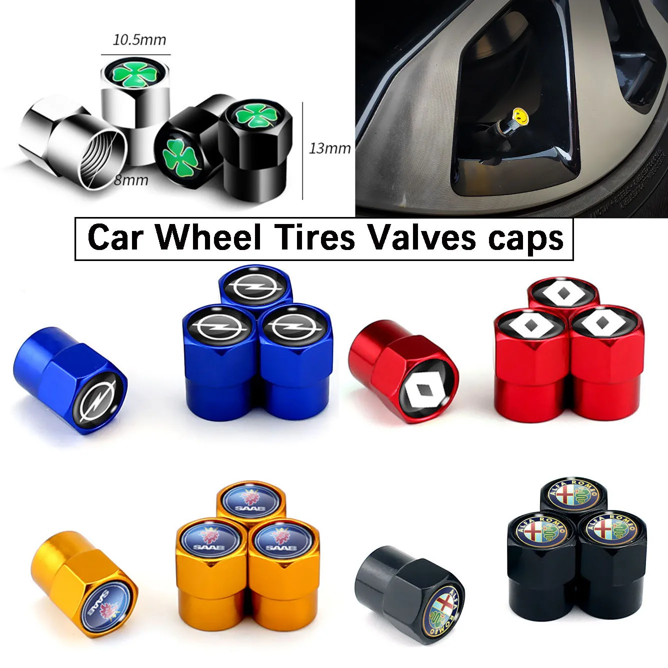 4 шт. алюминиевые колпачки для стержней клапанов автомобильных шин bmw F10 F20 F25 F30 F31