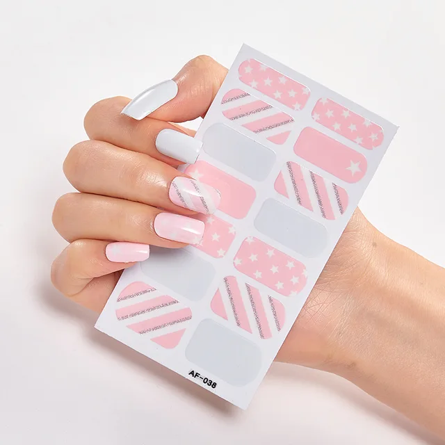 Full Cover Nail Stickers Nail Polish Nail Decoration Nails Sticker Designer Self Adhesive Nail Sticker Creative Nailart Sticker AF038