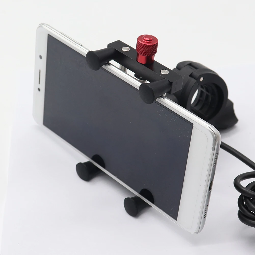 MP4249 12V USB переключатель 360 градусов вращающийся велосипедный Мотоцикл держатель для мобильного телефона Подставка гнездо для телефона