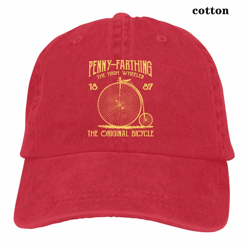 Penny Farthing велосипедная Ретро винтажная велосипедная бейсболка Мужская Женская кепка для водителя грузовика модная Регулируемая Кепка - Цвет: 3-Red