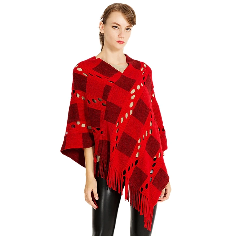 Женский модный Повседневный Шарф на осень и зиму украшенный бахромой теплая шаль