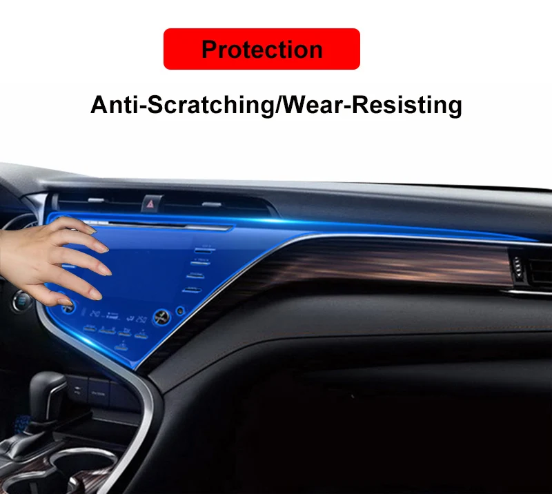 1-2018 2019 2017 FOR TOYOTA Camry navigation film screen cover dash panel cover