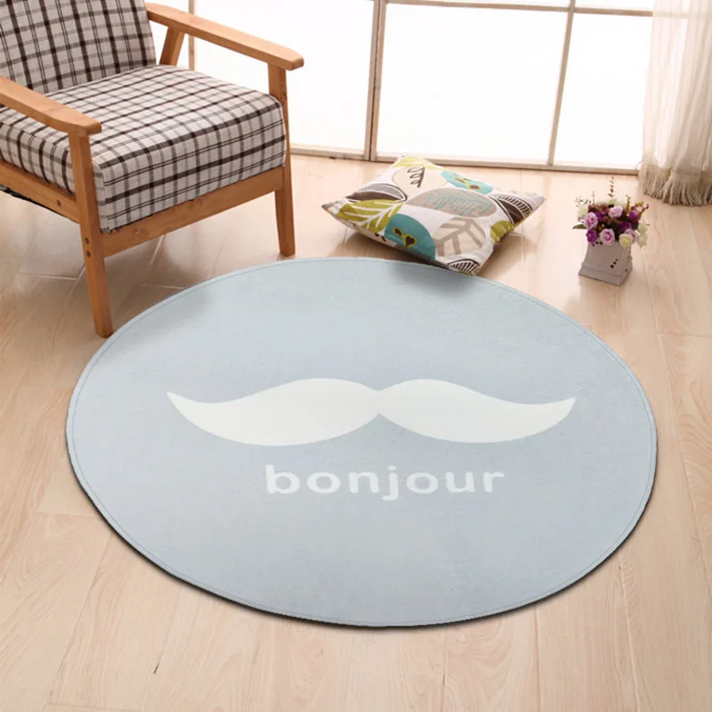 

Korean-Style Cartoon Simple Round Bedroom Children's Cartoon Climbing Pad Bedside Carpet Living Room Mat Carpet Rug Rugs
