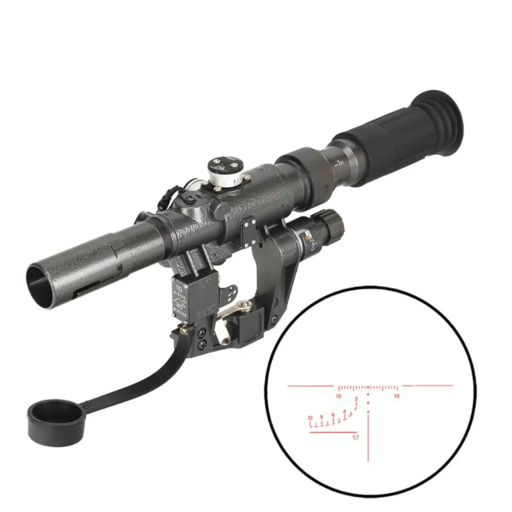 Тактический подсвеченный красным 3-9x24 SVD прицел снайперской винтовки прицел Сделано в Китае