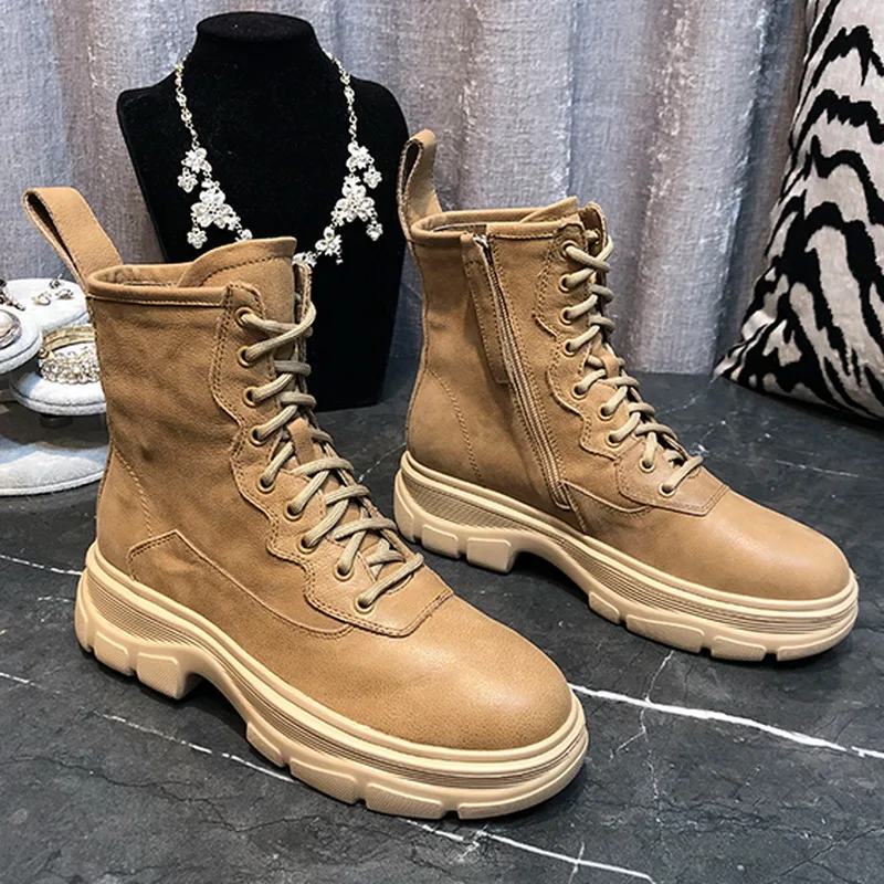 Ботинки Martin из натуральной кожи модные мотоциклетные ботинки на плоской