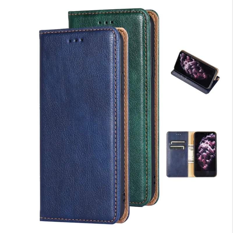 Чехол-Кошелек из искусственной кожи с откидной крышкой и отделениями для карт