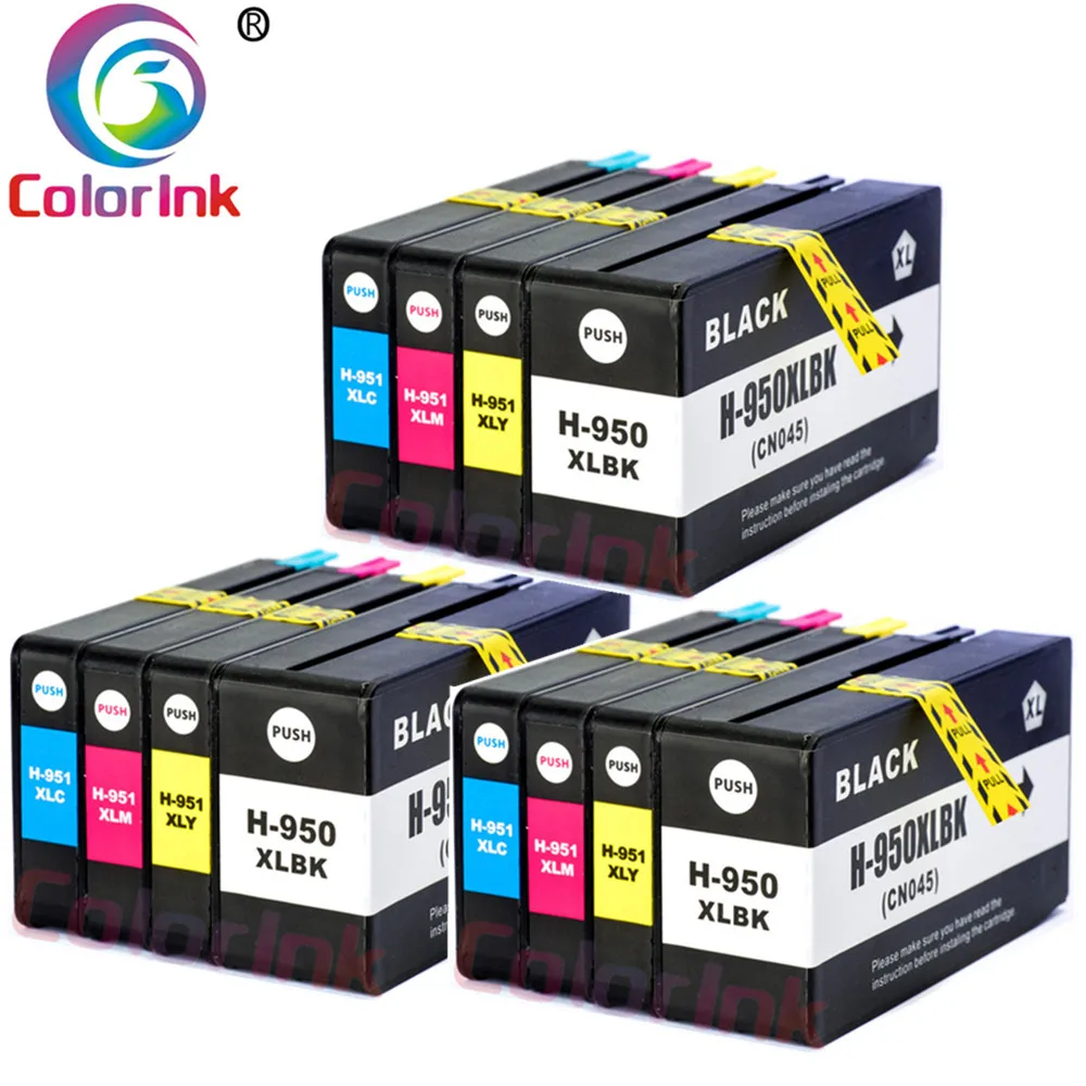 ColorInk para HP 950XL para 951XL para HP950 tinta cartucho 950 de 951 HP  Officejet Pro 8600, 8610, 8615, 8620, 8630, 8625, 8660, 8680  impresora|Cartuchos de tinta| - AliExpress