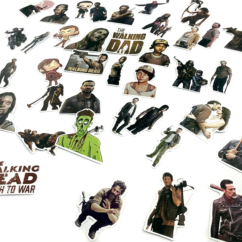 50Pcs The Walking Dead Series Sticker ForMotorcycle Skateboard Guitar Decorative Luggage Laptop Toys