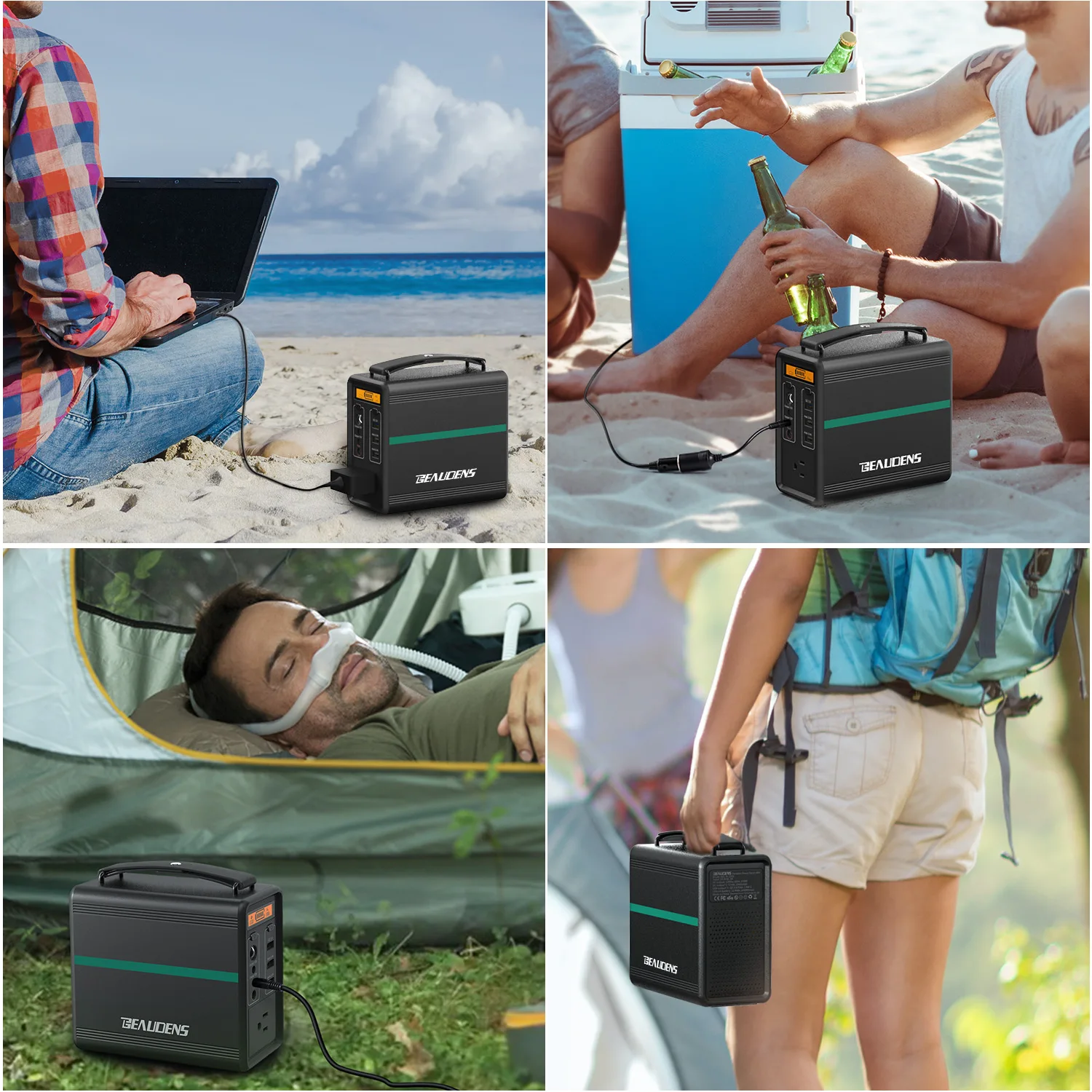 Beaudens B-1502 166Wh/51875mAh AC/DC/USB 12V Портативная электростанция портативная перезаряжаемая Солнечная энергия для автомобиля кемпинга на открытом воздухе
