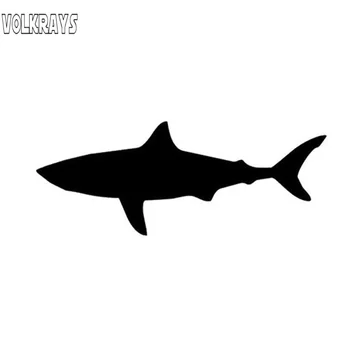 

Volkrays Personality Car Sticker Shark Ocean Surf Beach Motorcycle Accessories Reflective Reflective Vinyl Decal,6cm*17cm