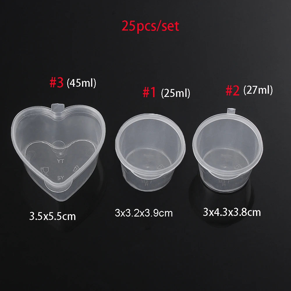 Одноразовые пластиковые чашки для соуса на вынос 25 мл/27 мл/45 мл контейнер еды с