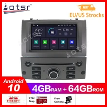 Android 10.0 4 + 64GB araç DVD oynatıcı oynatıcı GPS navigasyon Peugeot 407 2004-2010 için radyo multimedya Satnav ana ünite stereo teyp kaydedici