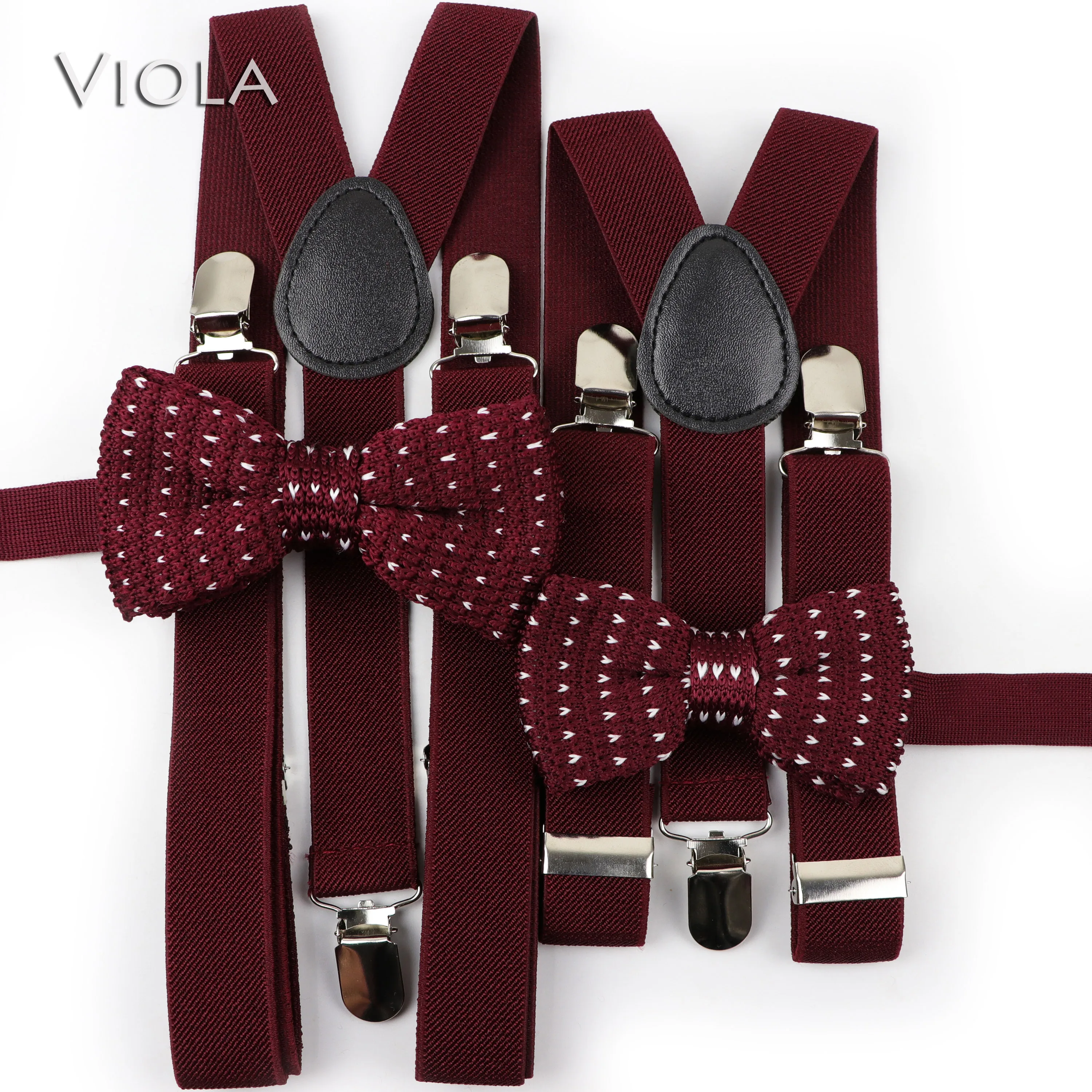 Милые мужские и женские вязаные подтяжки комплект с галстуком бабочкой рубашка y