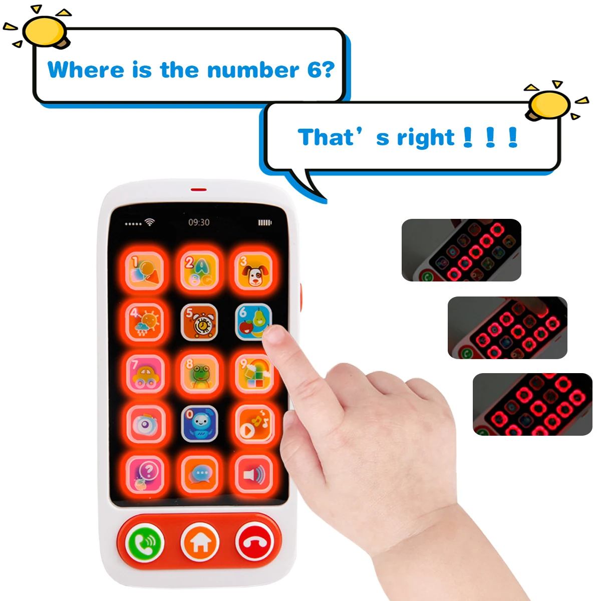  Kids Learning Toys Baby Mobile Phone Toy English Machine With Light Musical Babyphone Children Educ