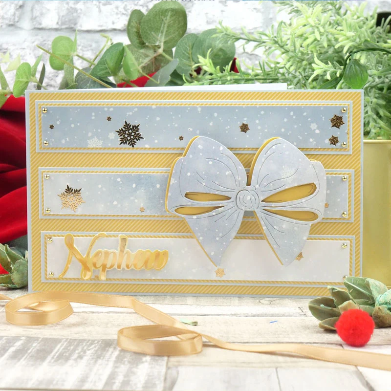 

Tied With A Bow Metal Cutting Die Stencil For Diy Scrapbooking Paper Cards Crafts Embossing New 2019 Dies Cutter Decorative
