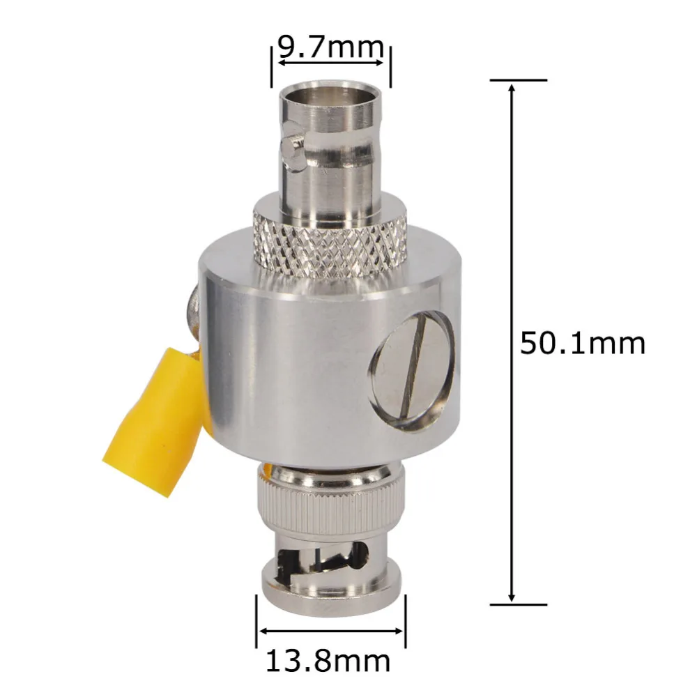 BNC коаксиальный Грозовой разрядник стабилизатор напряжения 50 Ом BNC мужчин и женщин гром и устройство защиты от грозовых разрядов для камеры видеонаблюдения