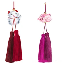 Кристалл счастливый кот автомобиль кулон поросенок "Счастливчик" автомобиль зеркало заднего вида кулон кристалл орнамент автомобиль для подарка