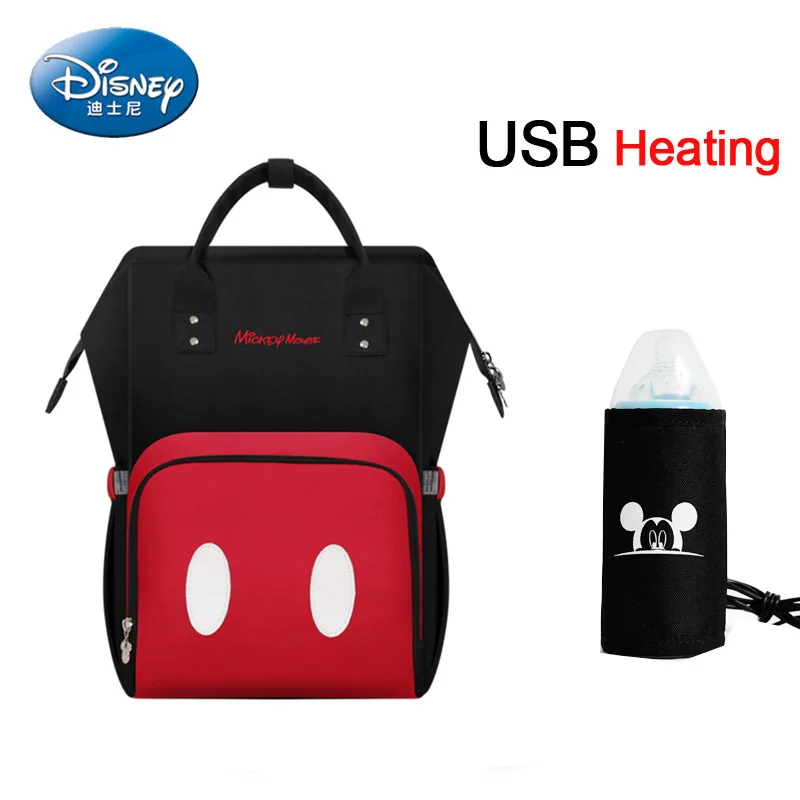 Сумка для подгузников disney, рюкзак для подгузников для беременных, Большой Вместительный рюкзак для кормления, рюкзак для путешествий с USB подогревом, Детская сумка - Цвет: B109