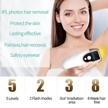 

IPL Permanent Hair Removal Machine Automatic Light Optional Light Epilator Laser Hair Removal Ainless Threading Hair Remover