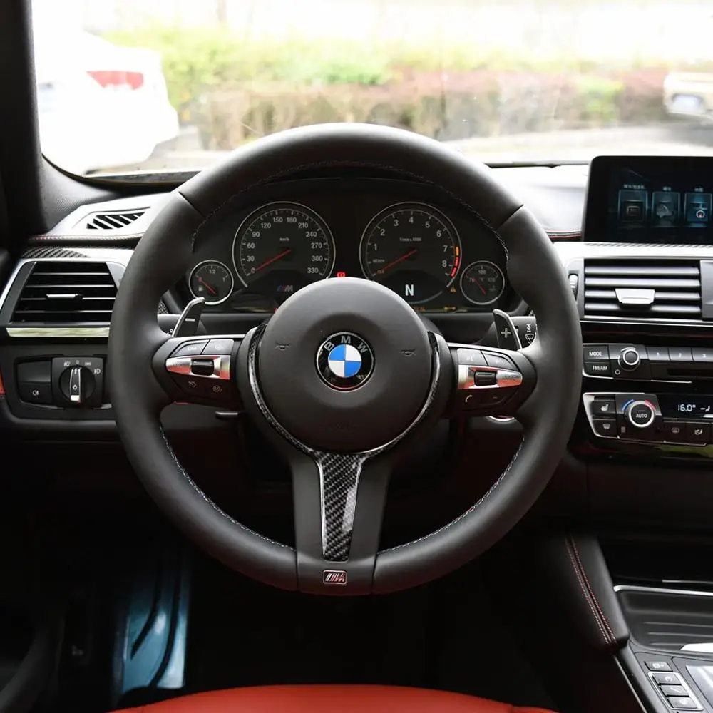 Для BMW M Sport F20 F22 F30 F32 F10 F06 X5 X6 отделка рулевого колеса из углеродного