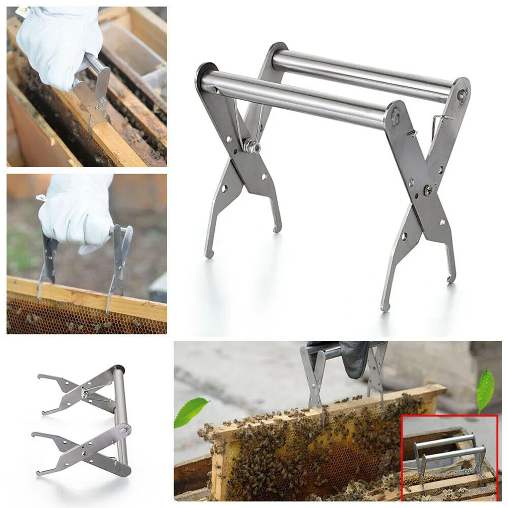 Beekeeping Bee Hive Frame Holder Lifter Clamp Grip DB Stainless Grip Tool M0G7 